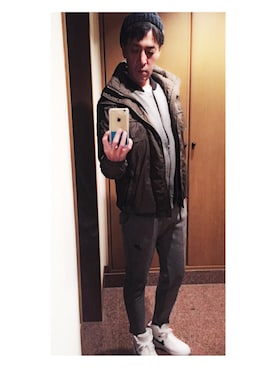 「Abercrombie&Fitch（アバークロンビーアンドフィッチ）のアイテム（ナイロンジャケット）」を使った、cullinanさん（メンズ・174cm）の春コーディネート