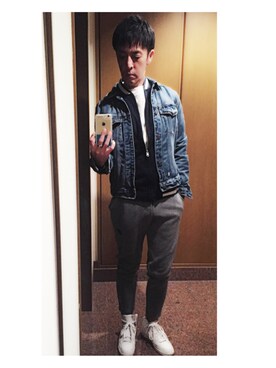 「ジージャン」｜「アイテム（その他アウター）」を使った、cullinanさん（メンズ・174cm）の春コーディネート