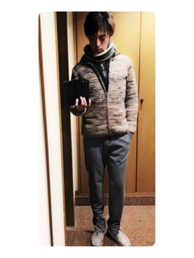 「Abercrombie&Fitch（アバークロンビーアンドフィッチ）のアイテム（カーディガン/ボレロ）」を使った、cullinanさん（メンズ・174cm）の冬コーディネート