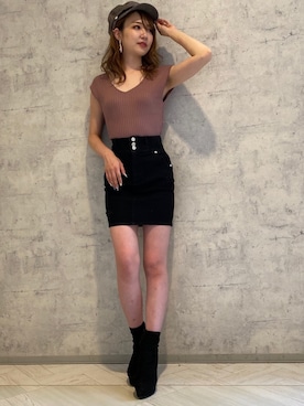 「LIPSERVICE（リップサービス）のアイテム（帽子）」を使った、kurehaさん（レディース・164cm）の夏コーディネート