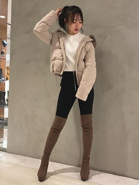 「LIPSERVICE（リップサービス）のアイテム（ダウンジャケット/コート）」を使った、kurehaさん（レディース・164cm）の秋コーディネート