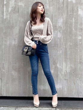 「LIPSERVICE（リップサービス）のアイテム（トップス）」を使った、kurehaさん（レディース・164cm）の冬コーディネート