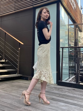 「LIPSERVICE（リップサービス）のアイテム（トップス）」を使った、kurehaさん（レディース・164cm）の夏コーディネート