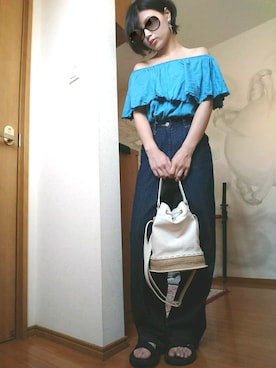 「スター」｜「アイテム（その他）」を使った、うまさんさん（レディース・155cm）の夏コーディネート