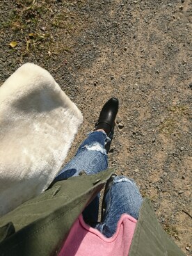 「チョーカー」｜「アイテム（その他アウター）」を使った、うまさんさん（レディース・155cm）の秋コーディネート