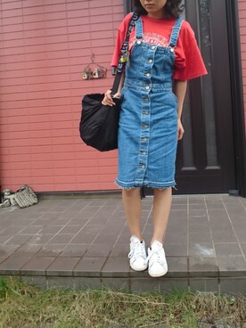 「スタンスミス」｜うまさんさん（レディース・155cm）の夏コーディネート