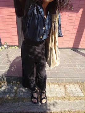 「テロシャツ」｜うまさんさん（レディース・155cm）の夏コーディネート