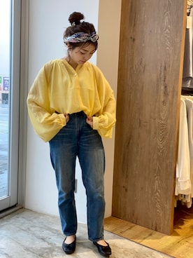 「AMERICAN HOLIC（アメリカンホリック）のアイテム」を使った、yurina🍞🥐🥖さん（レディース・153cm）の春コーディネート