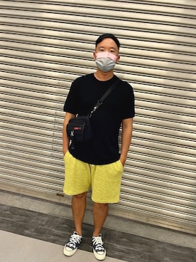 「CONVERSE（コンバース）のアイテム（その他シューズ）」を使った、阿倫さん（メンズ・175cm）の夏コーディネート