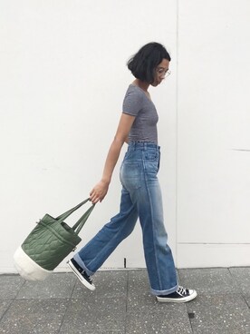 Jackie Pettittさん（レディース・173cm）の冬コーディネート