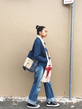 「MARANT ETOILE（マランエトワール）のアイテム（ジャケット/アウター）」を使った、Jackie Pettittさん（レディース・173cm）の秋コーディネート