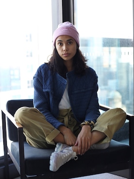 「MARANT ETOILE（マランエトワール）のアイテム（ジャケット/アウター）」を使った、Jackie Pettittさん（レディース・170cm）の冬コーディネート