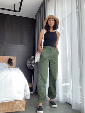 Jackie Pettittさん（レディース・170cm）の春コーディネート