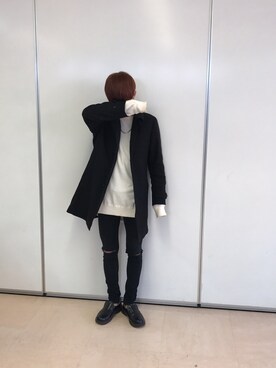 「アイテム（福袋/福箱、ブラック系）」を使った、かんたさん（メンズ・172cm）の冬コーディネート