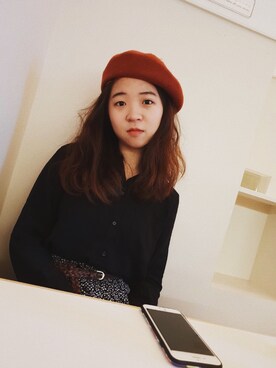 「H&M（エイチ・アンド・エム）のアイテム（ブルゾン）」を使った、一杯热拿铁谢谢さん（レディース・164cm）の冬コーディネート