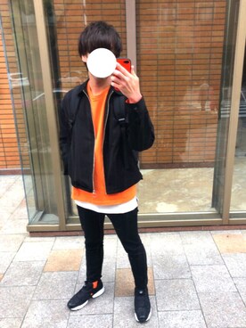 「オルチャンファッション」｜「アイテム（ブルゾン）」を使った、りばー@相互さん（メンズ・178cm）の春コーディネート