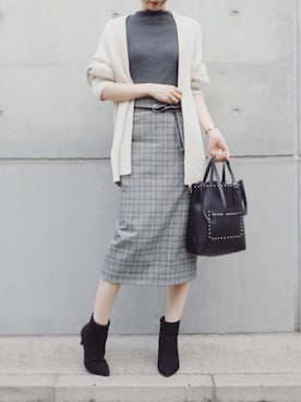 「H&M（エイチ・アンド・エム）のアイテム（ブーティ）」を使った、みなみさん（レディース・165cm）の秋コーディネート