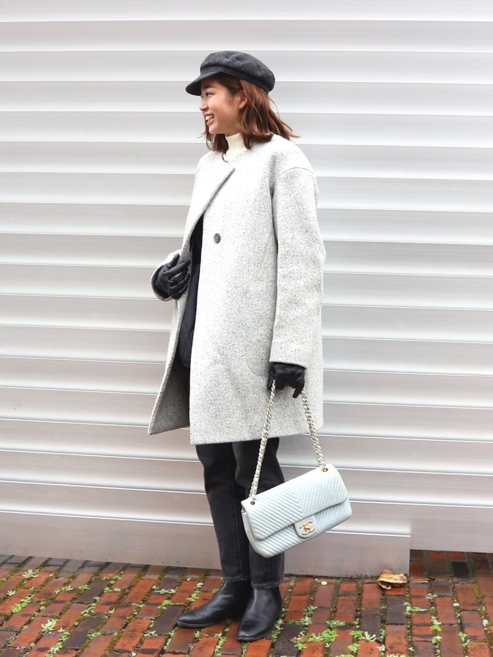 JIL SANDERのノーカラージャケットを使った人気ファッション