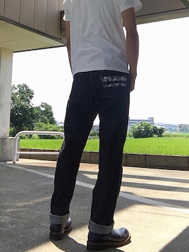 「Deluxewareのアイテム」を使った、kntmotoさん（メンズ・173cm）の夏コーディネート