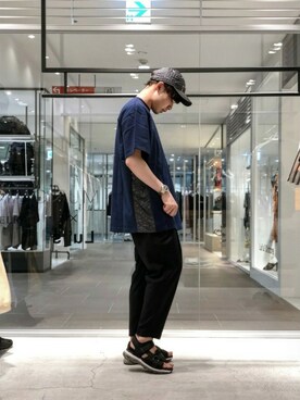 「JULIEN DAVID（ジュリエンデビッド）のアイテム（帽子）」を使った、OGURA RYO さん（メンズ・173cm）の春コーディネート
