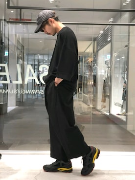 「JULIEN DAVID（ジュリエンデビッド）のアイテム（帽子）」を使った、OGURA RYO さん（メンズ・173cm）の夏コーディネート