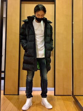 DIESEL(ディーゼル)の「メンズ フーデッド コート リアルダウン ...