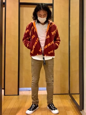 「DIESEL（ディーゼル）のアイテム（その他アウター）」を使った、TAIRAさん（メンズ・178cm）の冬コーディネート