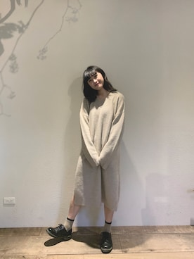 「毛衣」｜yoyo 🇹🇼さん（レディース・168cm）の冬コーディネート