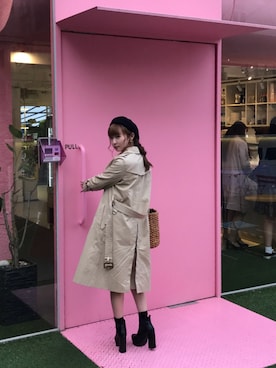 「DRWCYS（ドロシーズ）のアイテム（かごバッグ）」を使った、y♥︎さん（レディース・154cm）の春コーディネート