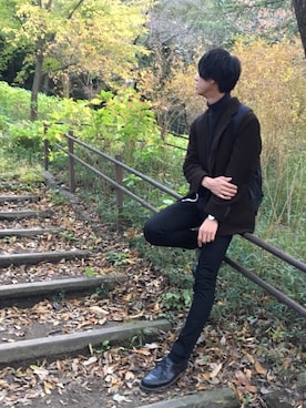 「Dr. Martens（ドクターマーチン）のDr.Martens (ドクターマーチン)/1461 3EYE GIBSON SHOES（その他シューズ）」を使った、けっきーさん（メンズ・179cm）の秋コーディネート