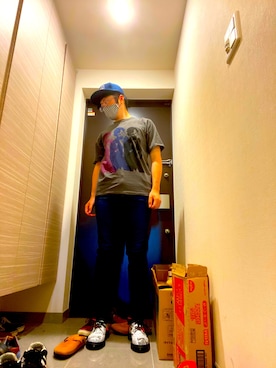 「インスタやってます」｜「アイテム（帽子）」を使った、Takahiroさん（メンズ・171cm）の夏コーディネート