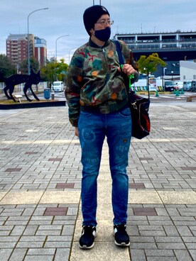 「RRL（ダブル アール エル）のアイテム（ジャケット/アウター）」を使った、Takahiroさん（メンズ・171cm）の秋コーディネート