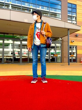 「アイテム（ブルゾン）」を使った、Takahiroさん（メンズ・171cm・30代）の春コーディネート
