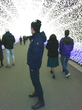「northface（ノースフェイス）のアイテム（ダウンジャケット/コート）」を使った、じげさん（メンズ・174cm）の冬コーディネート
