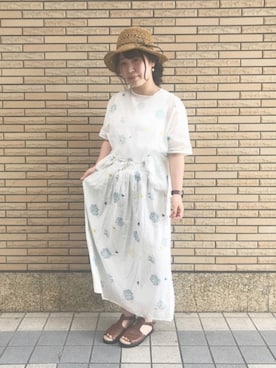 「2018ss」｜「アイテム（帽子）」を使った、ｍｉｙｕｋｉさん（レディース・157cm）の春コーディネート