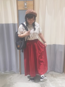 「SM2（エスエムツー）のアイテム（ハンチング/ベレー帽）」を使った、ｍｉｙｕｋｉさん（レディース・157cm）の夏コーディネート