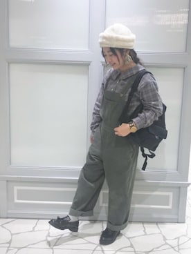 「ehka sopo（エヘカソポ）のアイテム（ニットキャップ/ビーニー）」を使った、ｍｉｙｕｋｉさん（レディース・157cm）の冬コーディネート
