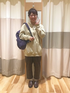 「Samansa Mos2 blue（サマンサモスモスブルー）のアイテム（バックパック/リュック）」を使った、ｍｉｙｕｋｉさん（レディース・157cm）の秋コーディネート