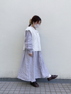 「ラベンダー」｜「アイテム（その他アウター）」を使った、ｍｉｙｕｋｉさん（レディース・158cm）の春コーディネート