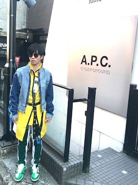「LILY BROWN（リリーブラウン）のアイテム（パンツ）」を使った、akpさん（メンズ・169cm）の春コーディネート