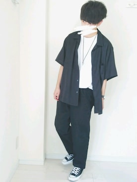 「アイテム（腕時計、パープル系）」を使った、おしんさん（メンズ・172cm）の春コーディネート