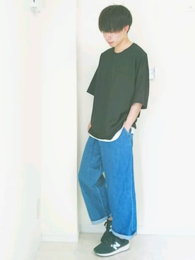 「アイテム（腕時計、パープル系）」を使った、おしんさん（メンズ・172cm）の夏コーディネート