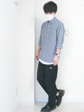 「アイテム（腕時計、パープル系）」を使った、おしんさん（メンズ・172cm）の夏コーディネート