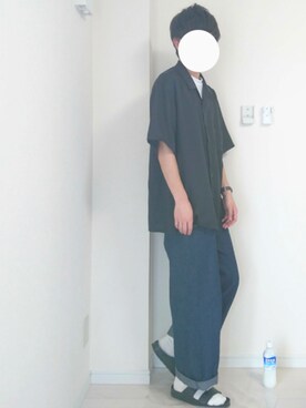 「アイテム（腕時計、パープル系）」を使った、おしんさん（メンズ・172cm）の夏コーディネート