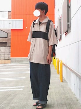 「アイテム（腕時計、パープル系）」を使った、おしんさん（メンズ・172cm）の夏コーディネート