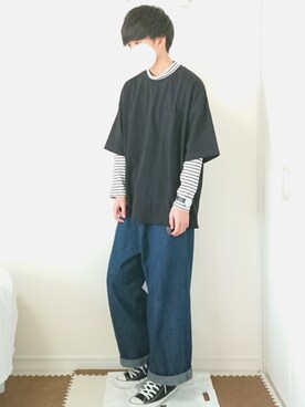 「アイテム（腕時計、パープル系）」を使った、おしんさん（メンズ・172cm）の秋コーディネート