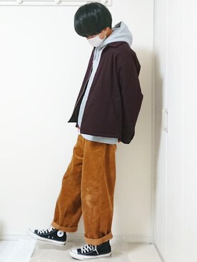 「アイテム（ブルゾン）」を使った、おしんさん（メンズ・172cm・10代）の冬コーディネート
