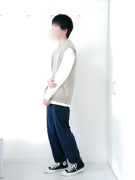 「アイテム（腕時計、パープル系）」を使った、おしんさん（メンズ・172cm）の秋コーディネート
