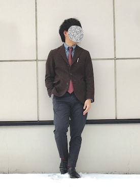「オフィスカジュアル、冬」｜トミーさん（メンズ・168cm）の冬コーディネート
