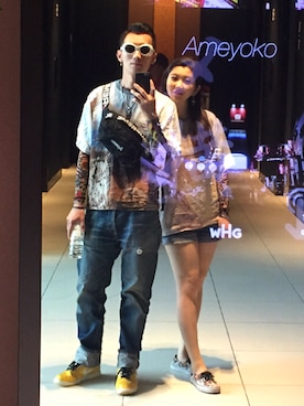 「BLESS（ブレス）のアイテム（トップス）」を使った、Eric McCoyさん（メンズ・179cm）の夏コーディネート